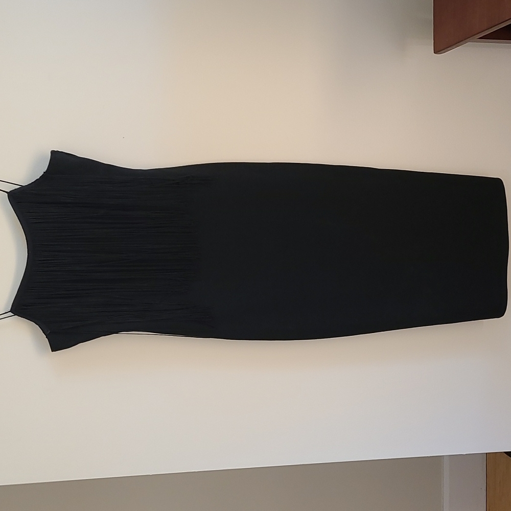 Zara "Trafaluc" Collection Fringe Black Dress - Size M